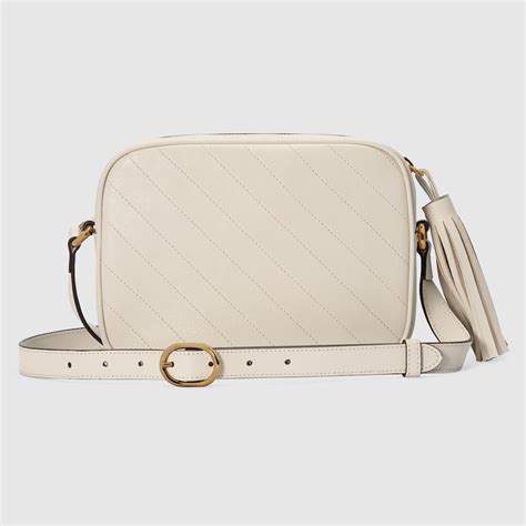 Bolso de hombro Gucci Deco pequeño en piel blanco crudo